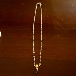 Black & gold choker necklace